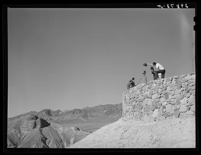 Photograph from California: Tourists taking pictures. Death Valley, California