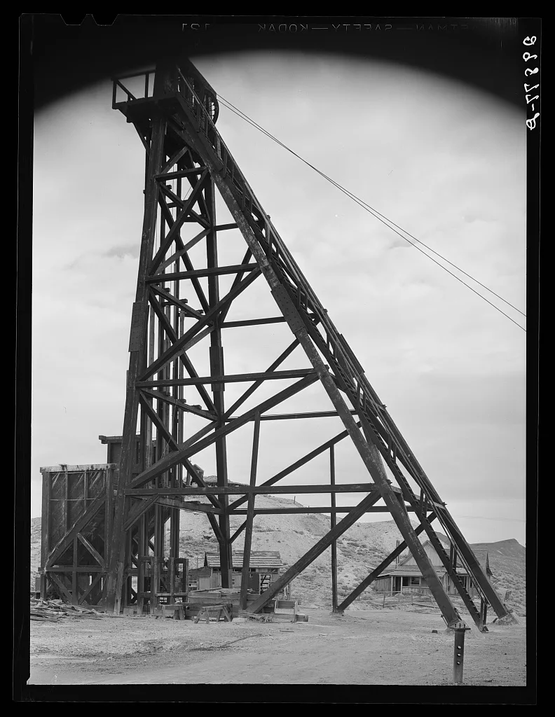 Head frame. Goldfield, Nevada, 1940