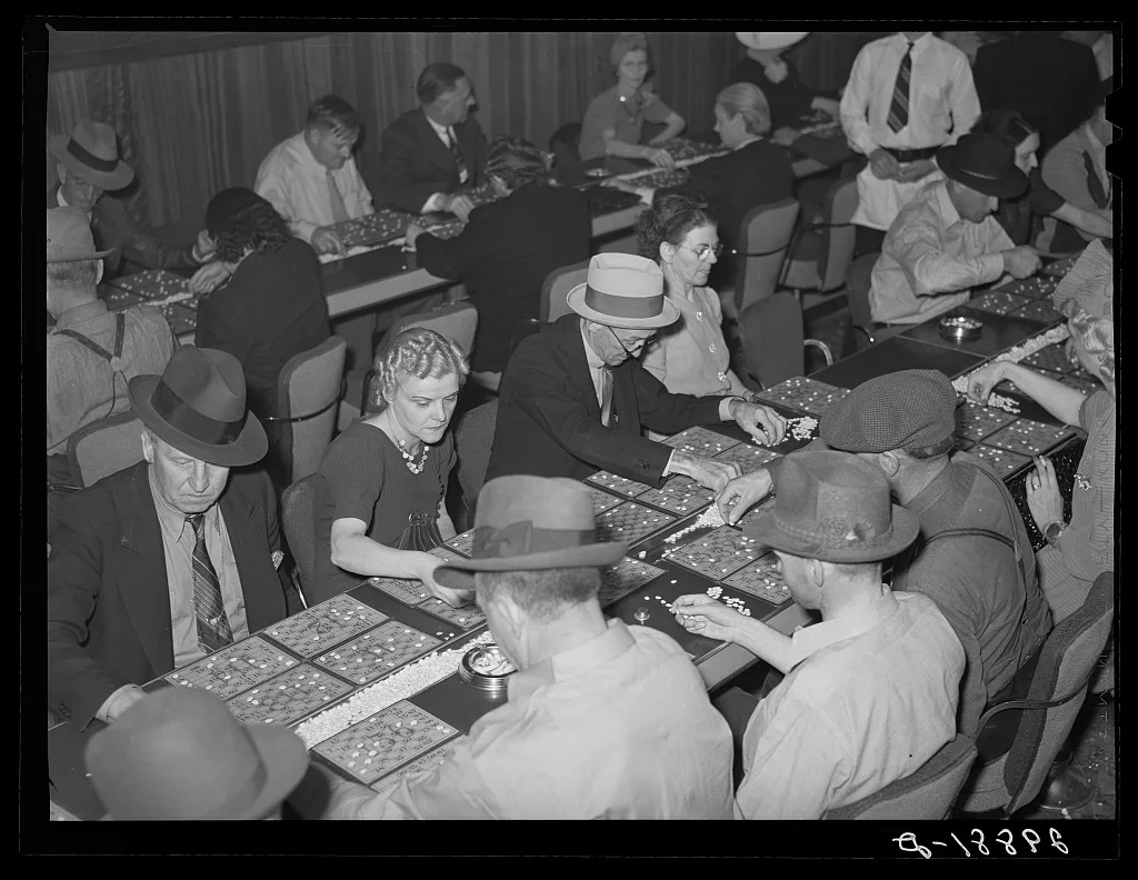 Bingo game. Las Vegas, Nevada, 1940
