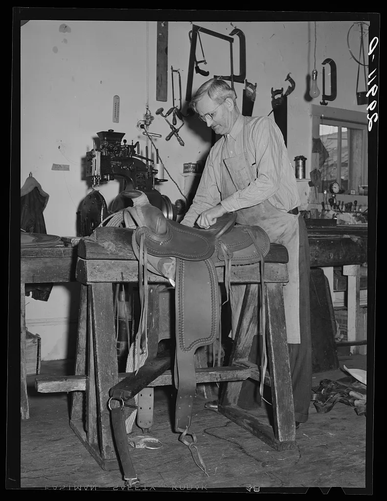 Saddle makers. Capriola Saddlery, Elko, Nevada, 1940