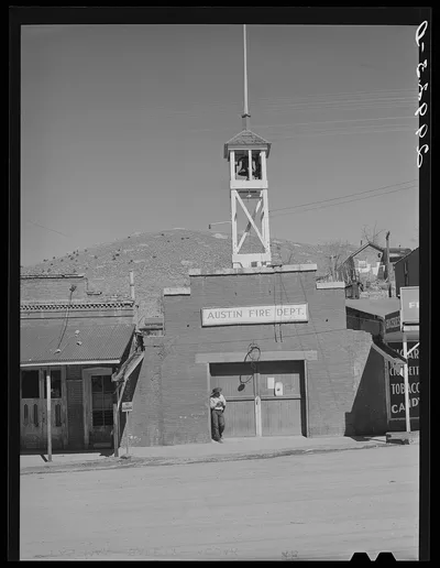 [Untitled photo, possibly related to: Fire department. Austin, Nevada], 1940