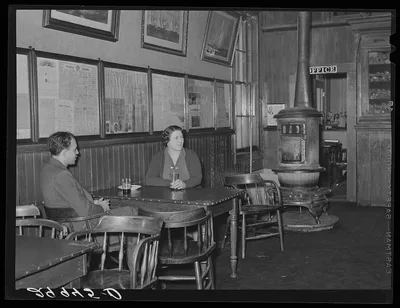 Drinking beer at Carson Brewery. Carson City, Nevada, 1940