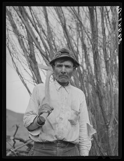 Indian woodcutter. McDermitt Reservation, Nevada, 1940