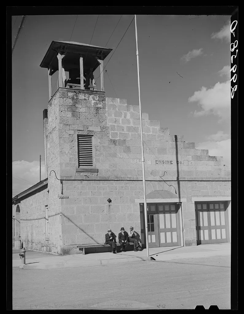 [Untitled photo, possibly related to: Firehouse. Carson City, Nevada], 1940