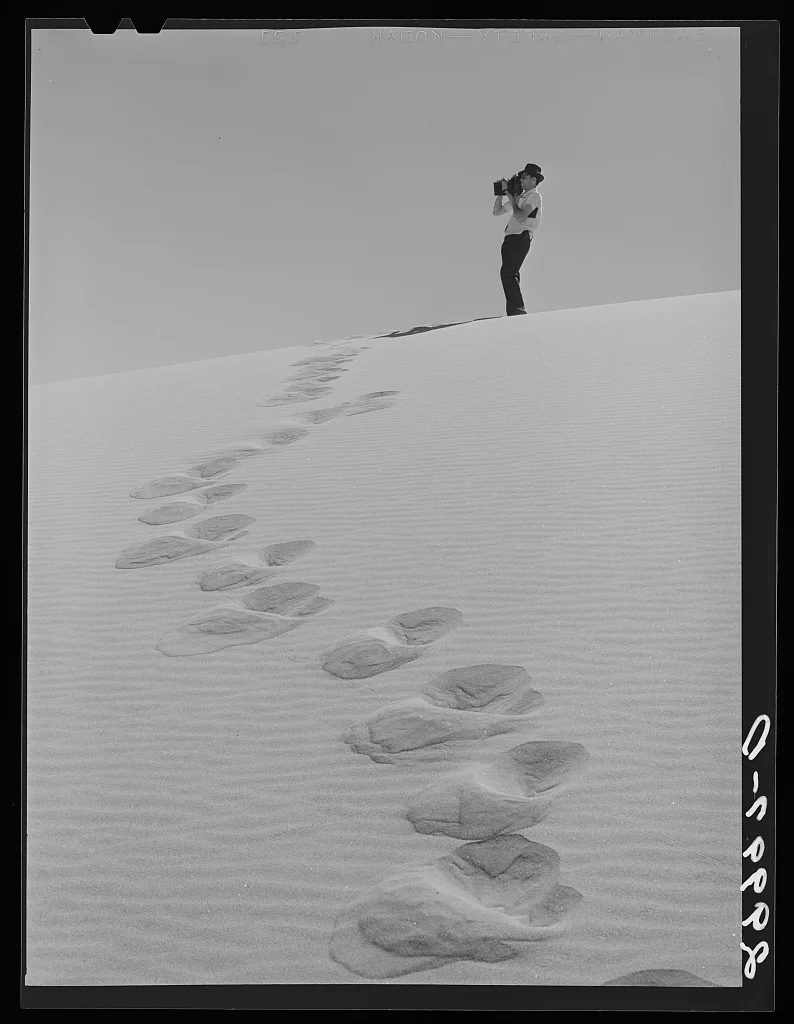 Sand dune. Nye County, Nevada Caption before agency editing:…, 1940
