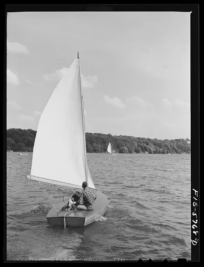 Lake Geneva, Wisconsin. Sailing, 1942