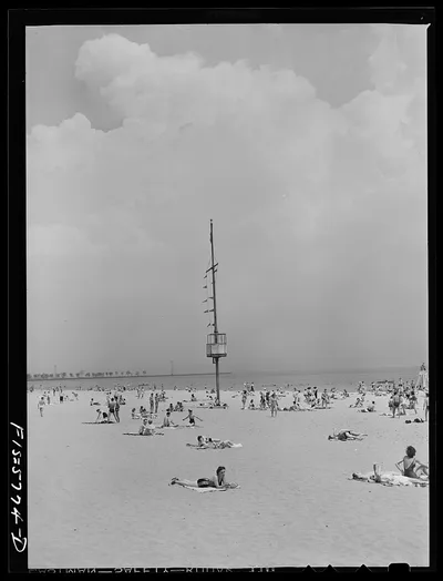Chicago, Illinois. Lake Michigan beach, 1942