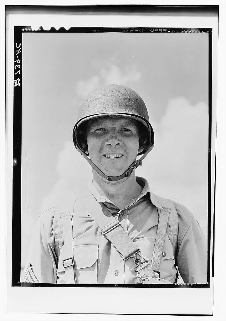 Portrait of a U.S. Army paratrooper, 1942